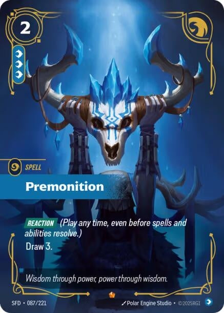 Image for Premonition (087/221) (Foil) (Spiritforged) - Riftbound: League of Legends Trading Card Game