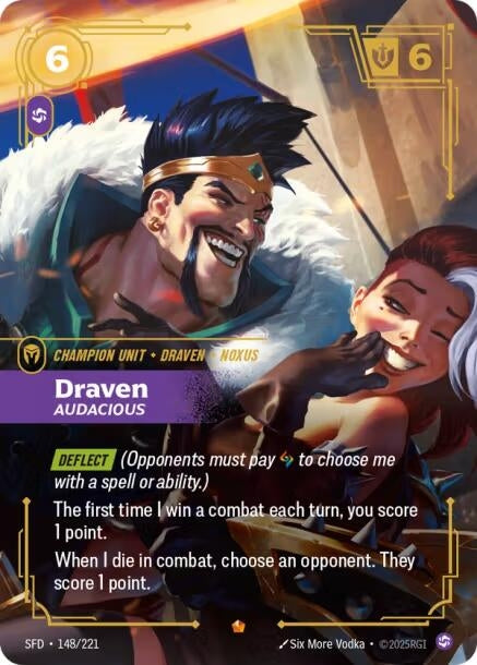 Image for Draven - Audacious (148/221) (Foil) (Spiritforged) - Riftbound: League of Legends Trading Card Game