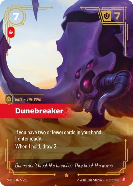 Image for Dunebreaker (027/221) (Foil) (Spiritforged) - Riftbound: League of Legends Trading Card Game
