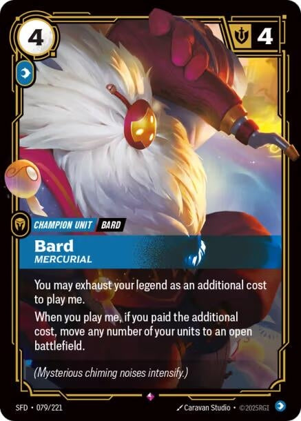 Image for Bard - Mercurial (079/221) (Foil) (Spiritforged) - Riftbound: League of Legends Trading Card Game