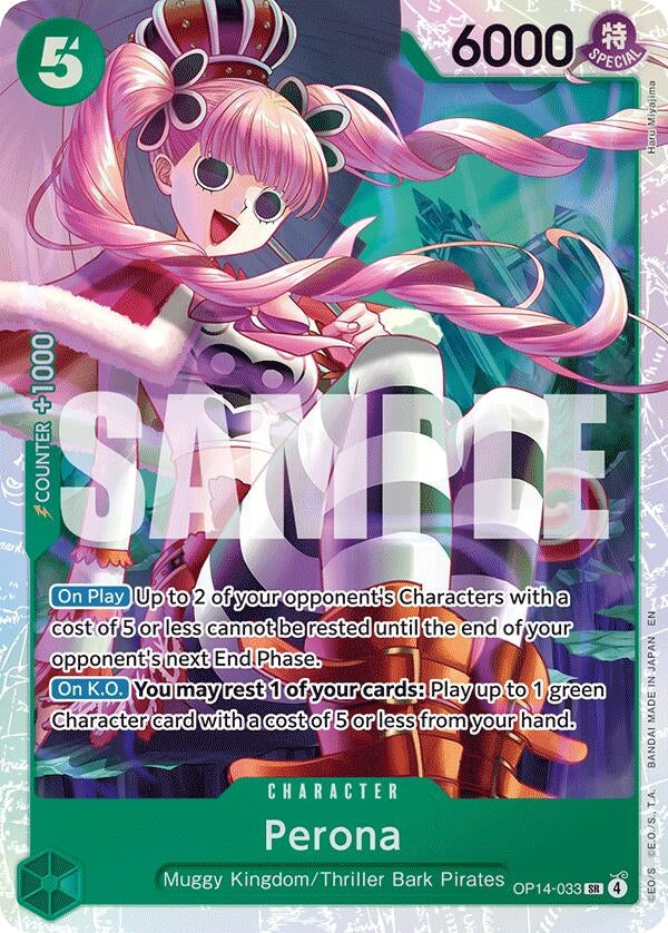 Image for Perona - OP14-033 (OP14-033) (Foil) (The Azure Sea's Seven) - One Piece Card Game