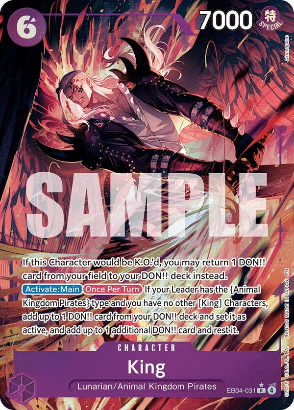 Image for King (Alternate Art) (EB04-031) (Foil) (The Azure Sea's Seven) - One Piece Card Game
