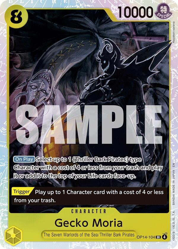Image for Gecko Moria - OP14-104 (OP14-104) (Foil) (The Azure Sea's Seven) - One Piece Card Game
