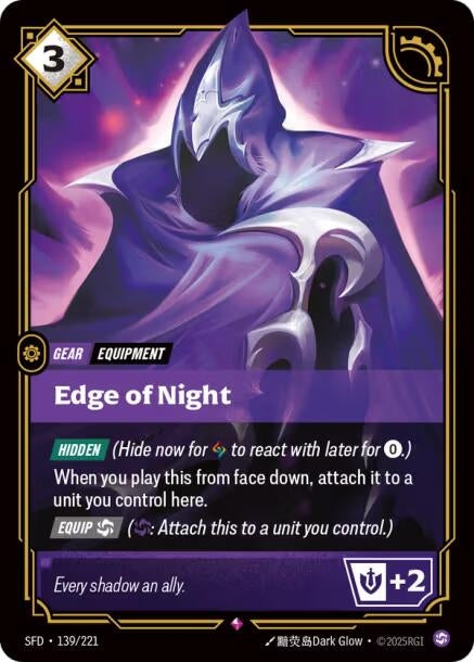 Image for Edge of Night (139/221) (Foil) (Spiritforged) - Riftbound: League of Legends Trading Card Game