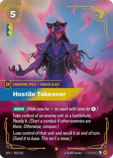 Image for Hostile Takeover (202/221) (Foil) (Spiritforged) - Riftbound: League of Legends Trading Card Game