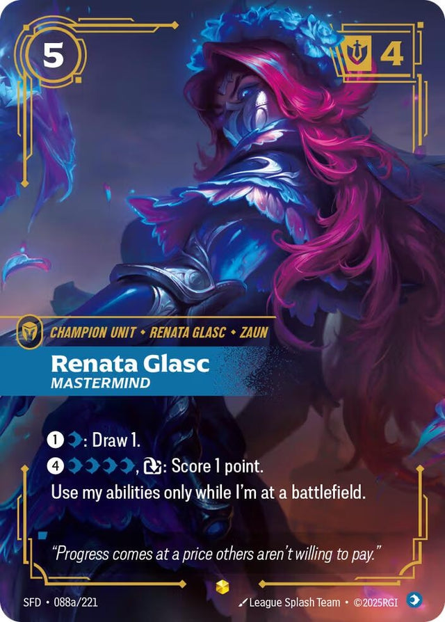 Image for Renata Glasc - Mastermind (Alternate Art) (088a/221) (Foil) (Spiritforged) - Riftbound: League of Legends Trading Card Game