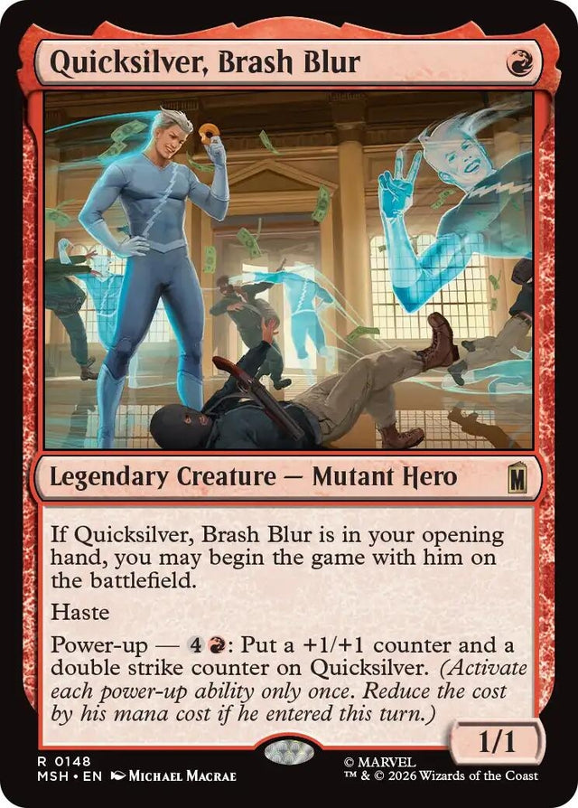 Image for Quicksilver, Brash Blur (148) (Foil) (Marvel Super Heroes) - Magic: The Gathering