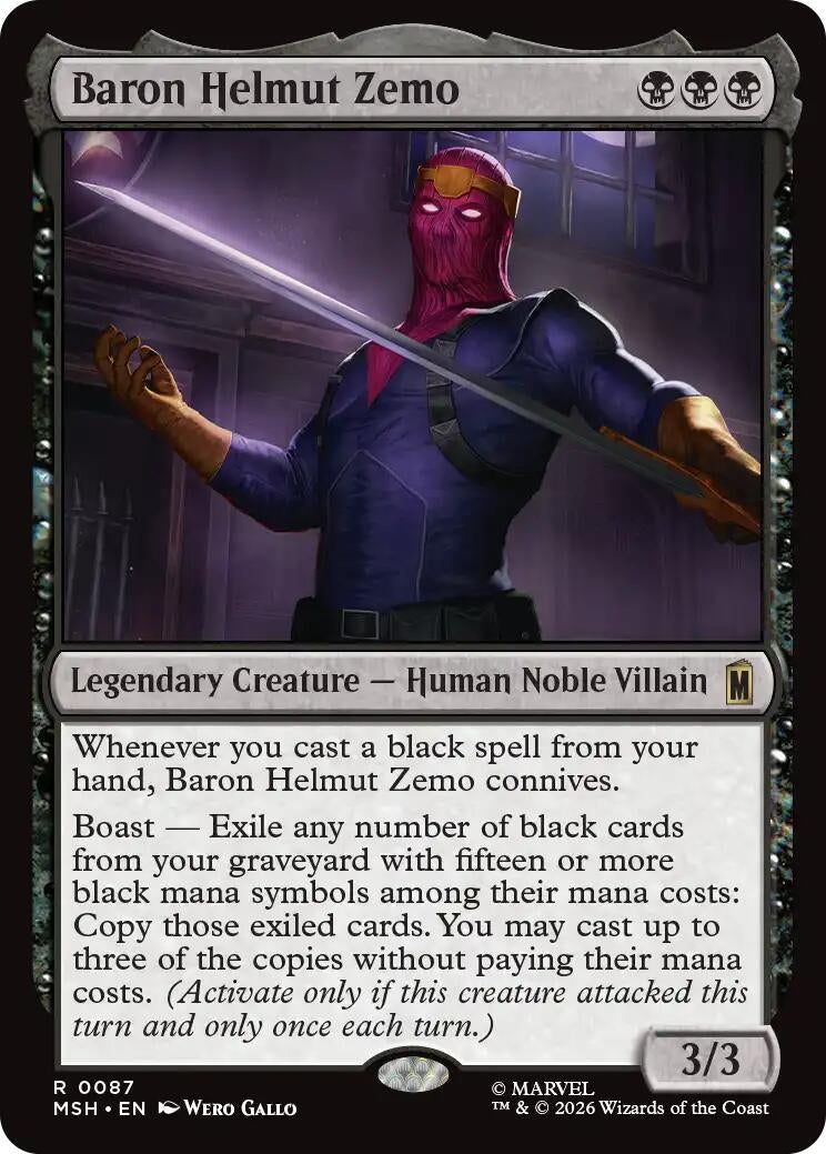 Image for Baron Helmut Zemo (87) (Foil) (Marvel Super Heroes) - Magic: The Gathering