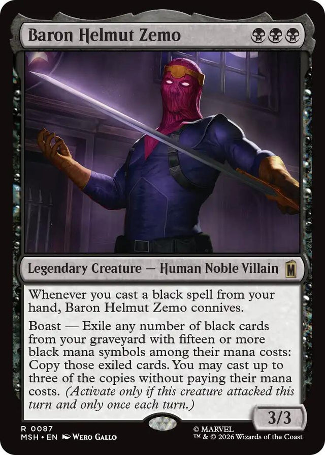 Image for Baron Helmut Zemo (87) (Foil) (Marvel Super Heroes) - Magic: The Gathering