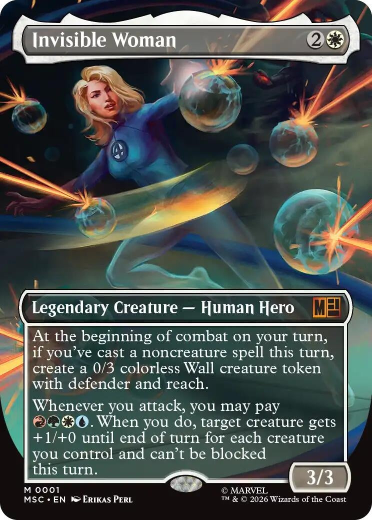 Image for Invisible Woman (Borderless) (1) (Foil) (Commander: Marvel Super Heroes) - Magic: The Gathering