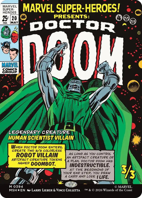 Image for Doctor Doom (Borderless) (394) (Foil) (Marvel Super Heroes) - Magic: The Gathering