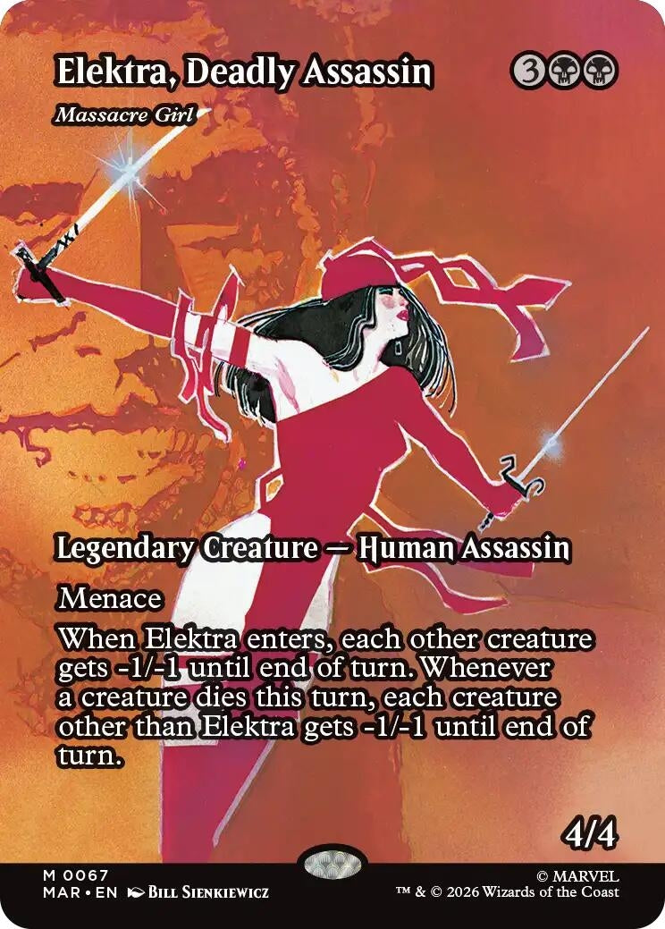 Elektra, Deadly Assassin - Massacre Girl (Borderless) (67) (Marvel Universe Eternal-Legal)