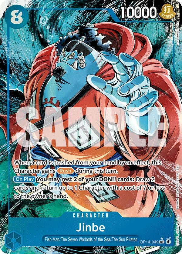 Image for Jinbe - OP14-049 (Alternate Art) (OP14-049) (Foil) (The Azure Sea's Seven) - One Piece Card Game