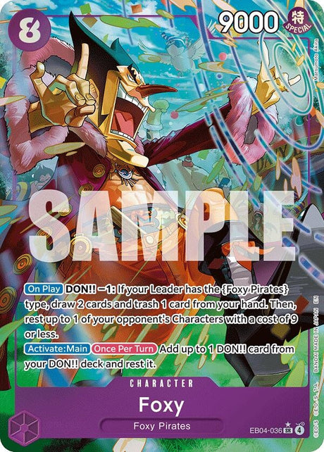 Image for Foxy (Alternate Art) (EB04-036) (Foil) (The Azure Sea's Seven) - One Piece Card Game