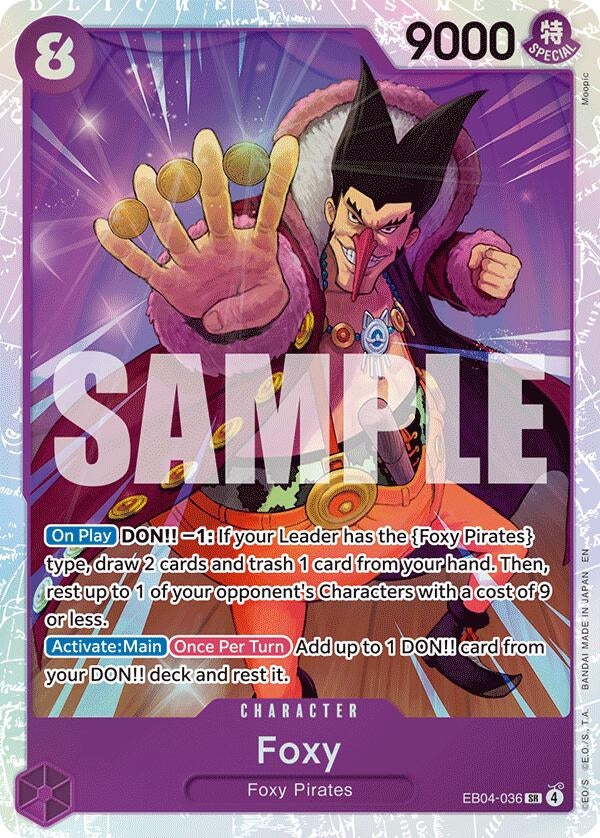 Image for Foxy (EB04-036) (Foil) (The Azure Sea's Seven) - One Piece Card Game