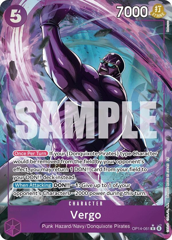 Image for Vergo (Alternate Art) (OP14-061) (Foil) (The Azure Sea's Seven) - One Piece Card Game