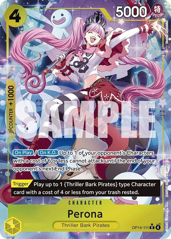 Image for Perona - OP14-111 (Alternate Art) (OP14-111) (Foil) (The Azure Sea's Seven) - One Piece Card Game