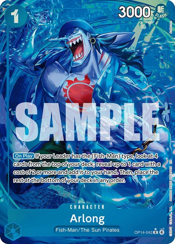 Image for Arlong (Alternate Art) (OP14-042) (Foil) (The Azure Sea's Seven) - One Piece Card Game