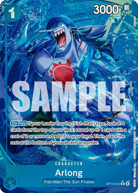 Image for Arlong (Alternate Art) (OP14-042) (Foil) (The Azure Sea's Seven) - One Piece Card Game