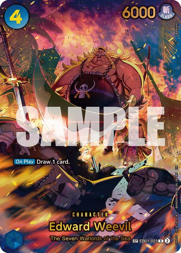 Image for Edward Weevil - EB01-023 (SP) (EB01-023) (Foil) (The Azure Sea's Seven) - One Piece Card Game