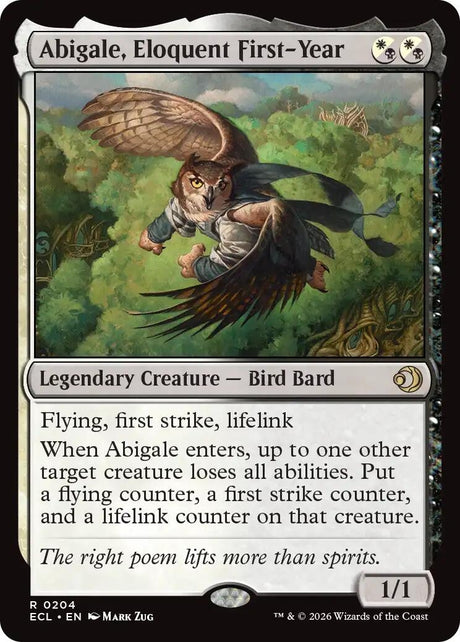 Image for Abigale, Eloquent First-Year (204) (Foil) (Lorwyn Eclipsed) - Magic: The Gathering