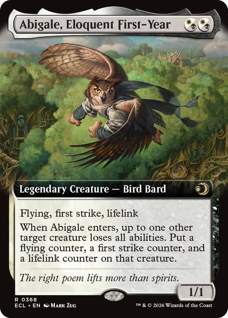 Image for Abigale, Eloquent First-Year (Extended Art) (368) (Lorwyn Eclipsed) - Magic: The Gathering
