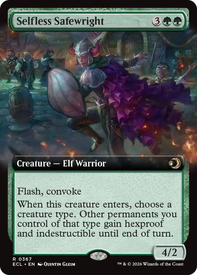 Image for Selfless Safewright (Extended Art) (367) (Foil) (Lorwyn Eclipsed) - Magic: The Gathering