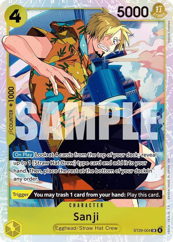 Image for Sanji (ST29-004) (Foil) (Starter Deck 29: Egghead) - One Piece Card Game