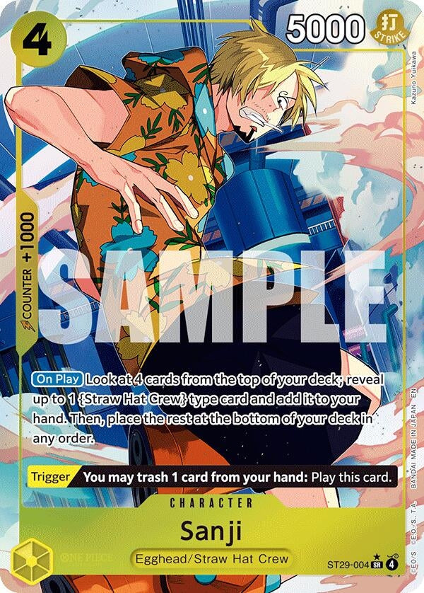 Image for Sanji (Full Art) (ST29-004) (Foil) (Starter Deck 29: Egghead) - One Piece Card Game