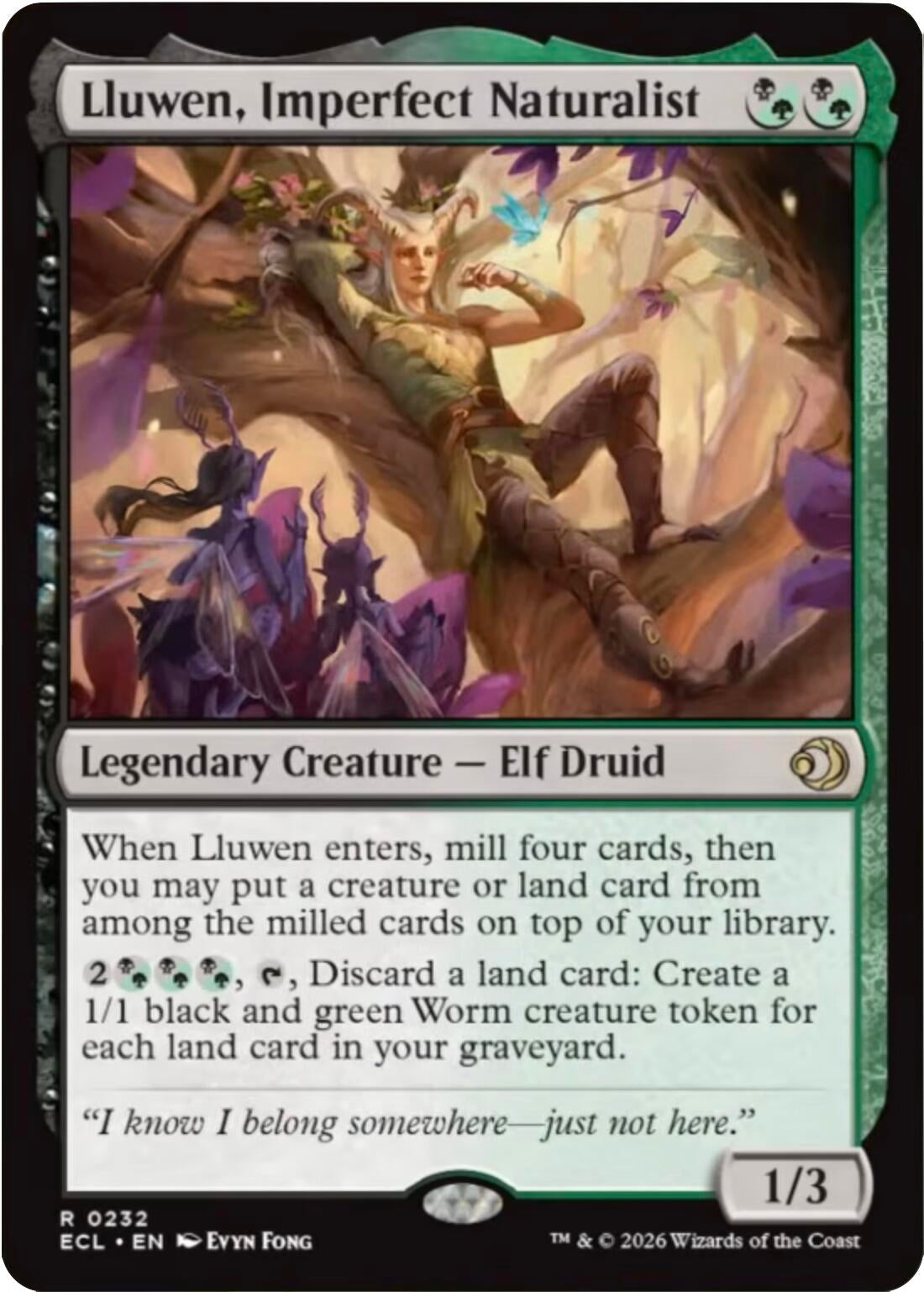 Image for Lluwen, Imperfect Naturalist (232) (Foil) (Lorwyn Eclipsed) - Magic: The Gathering
