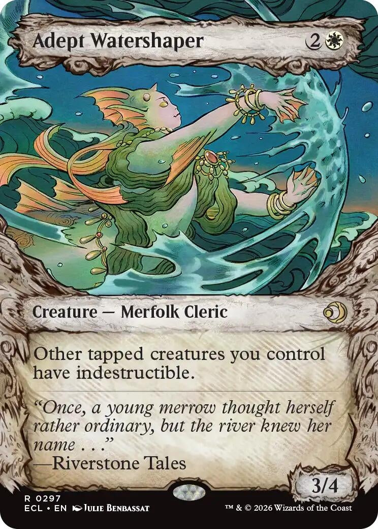 Image for Adept Watershaper (Showcase) (297) (Foil) (Lorwyn Eclipsed) - Magic: The Gathering