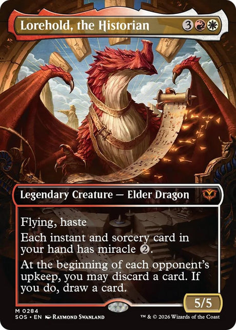 Image for Lorehold, the Historian (Borderless) (284) (Foil) (Secrets of Strixhaven) - Magic: The Gathering