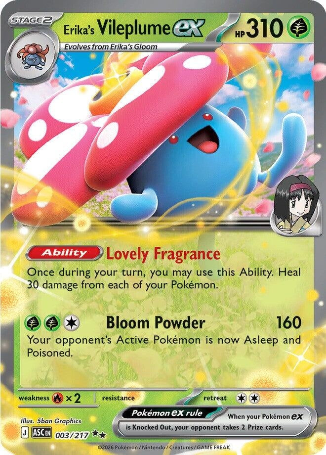 Erika's Vileplume ex (003/217) (Holofoil) (ME: Ascended Heroes)
