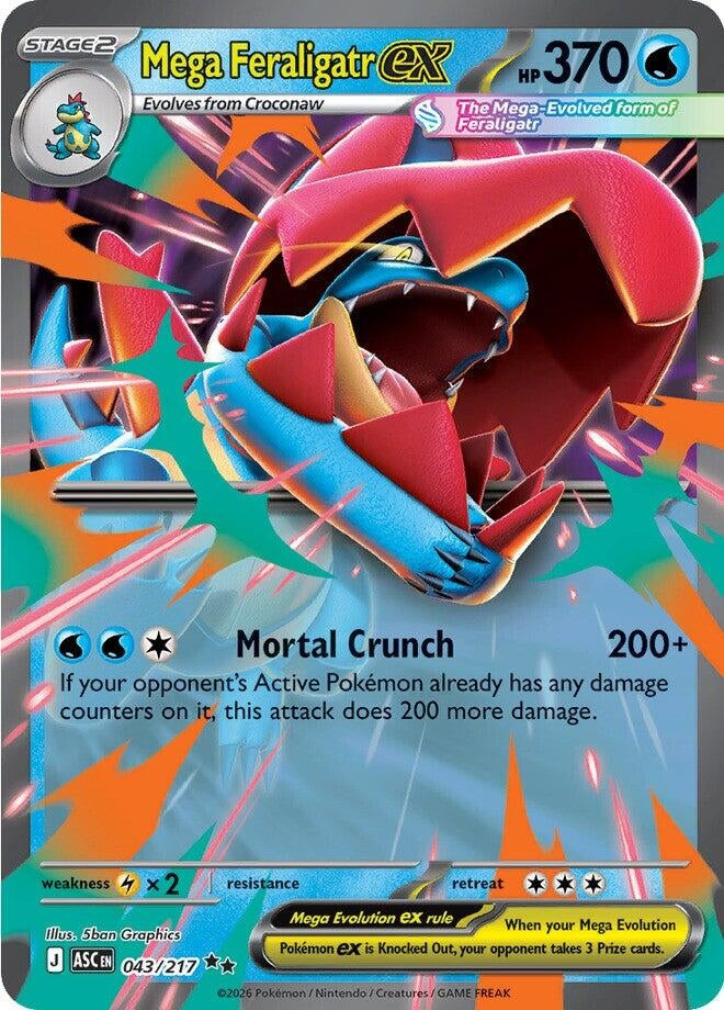 Mega Feraligatr ex (043/217) (Holofoil) (ME: Ascended Heroes)