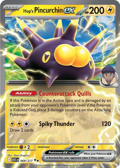 Image for Hop's Pincurchin ex (068/217) (Holofoil) (ME: Ascended Heroes) - Pokemon