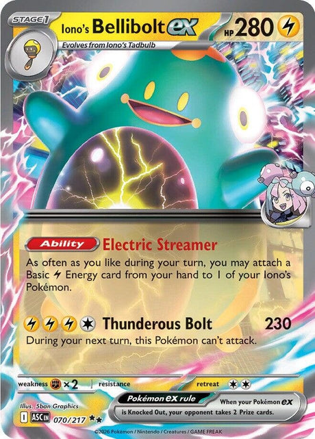 Image for Iono's Bellibolt ex (070/217) (Holofoil) (ME: Ascended Heroes) - Pokemon