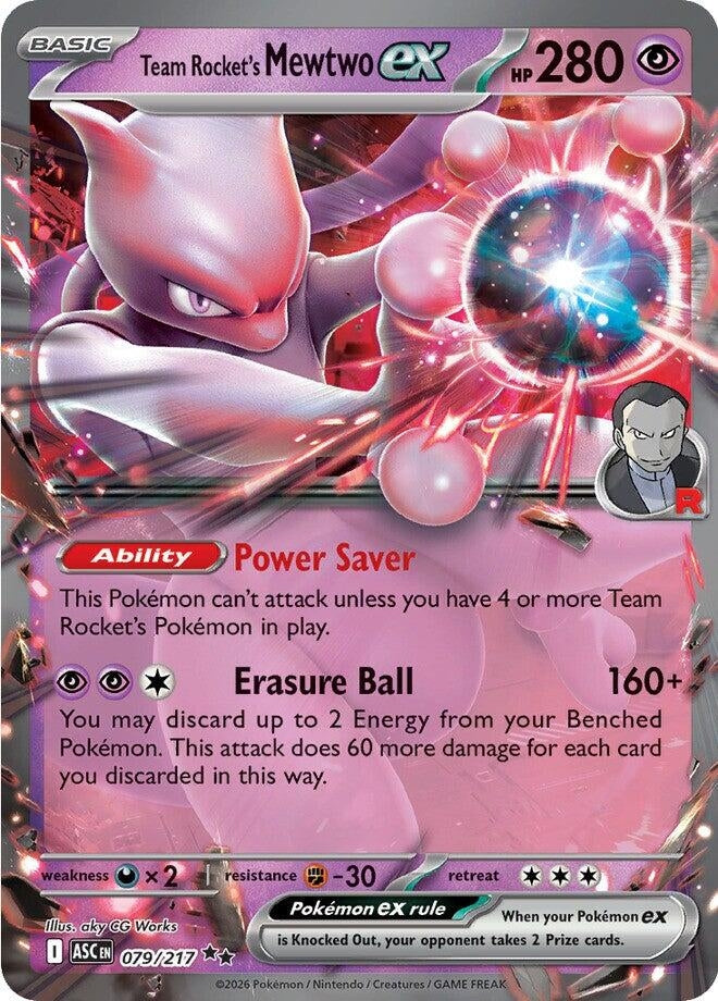 Image for Team Rocket's Mewtwo ex (079/217) (Holofoil) (ME: Ascended Heroes) - Pokemon