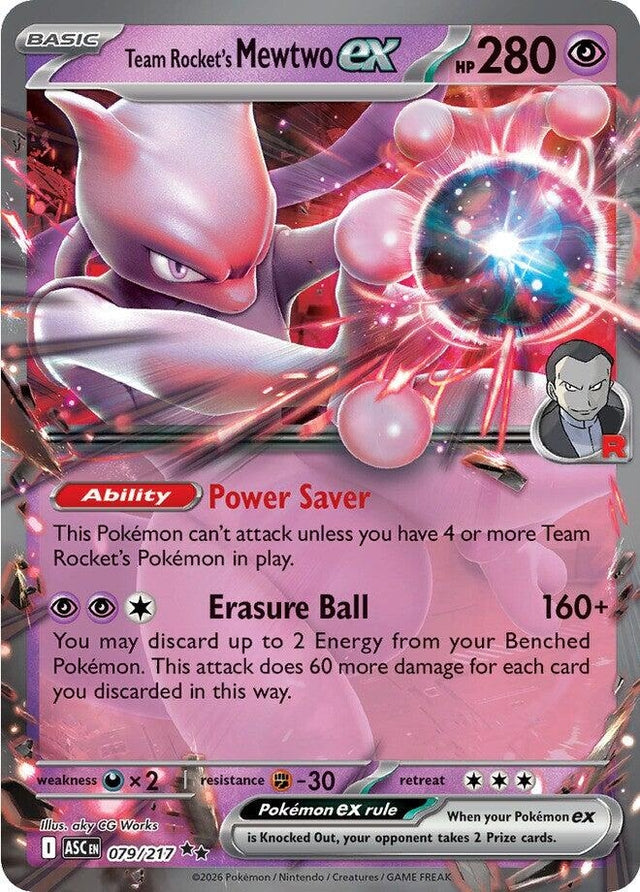 Image for Team Rocket's Mewtwo ex (079/217) (Holofoil) (ME: Ascended Heroes) - Pokemon