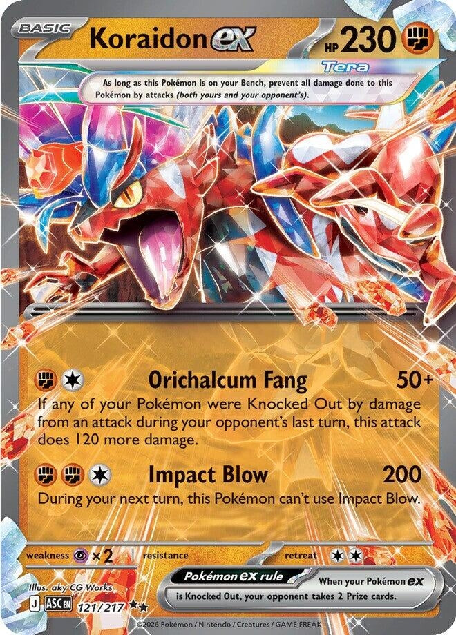 Image for Koraidon ex (121/217) (Holofoil) (ME: Ascended Heroes) - Pokemon