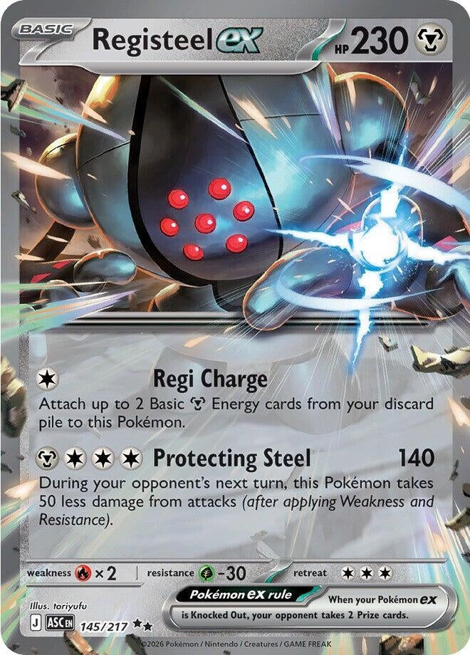 Image for Registeel ex (145/217) (Holofoil) (ME: Ascended Heroes) - Pokemon