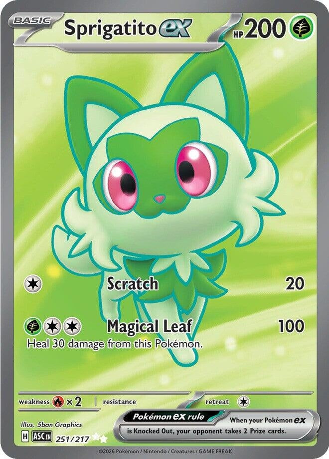 Image for Sprigatito ex (251/217) (Holofoil) (ME: Ascended Heroes) - Pokemon