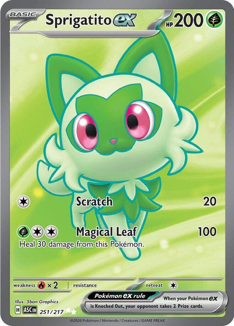 Image for Sprigatito ex (251/217) (Holofoil) (ME: Ascended Heroes) - Pokemon