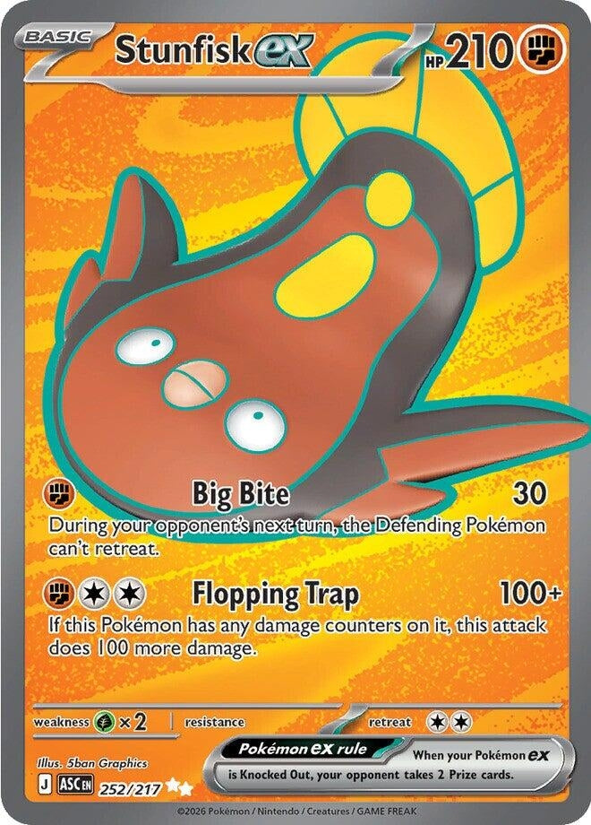 Image for Stunfisk ex (252/217) (Holofoil) (ME: Ascended Heroes) - Pokemon