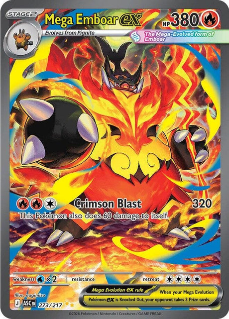 Image for Mega Emboar ex (273/217) (Holofoil) (ME: Ascended Heroes) - Pokemon