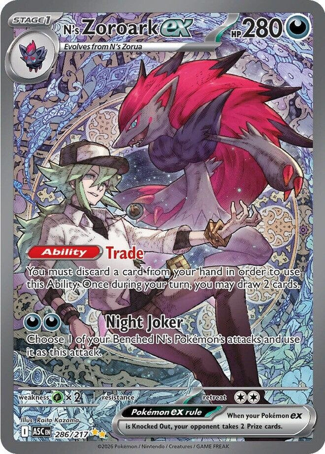 Image for N's Zoroark ex (286/217) (Holofoil) (ME: Ascended Heroes) - Pokemon