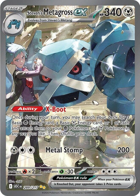 Image for Steven's Metagross ex (289/217) (Holofoil) (ME: Ascended Heroes) - Pokemon