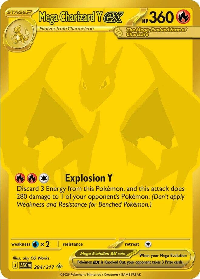 Mega Charizard Y ex (294/217) (Holofoil) (ME: Ascended Heroes)