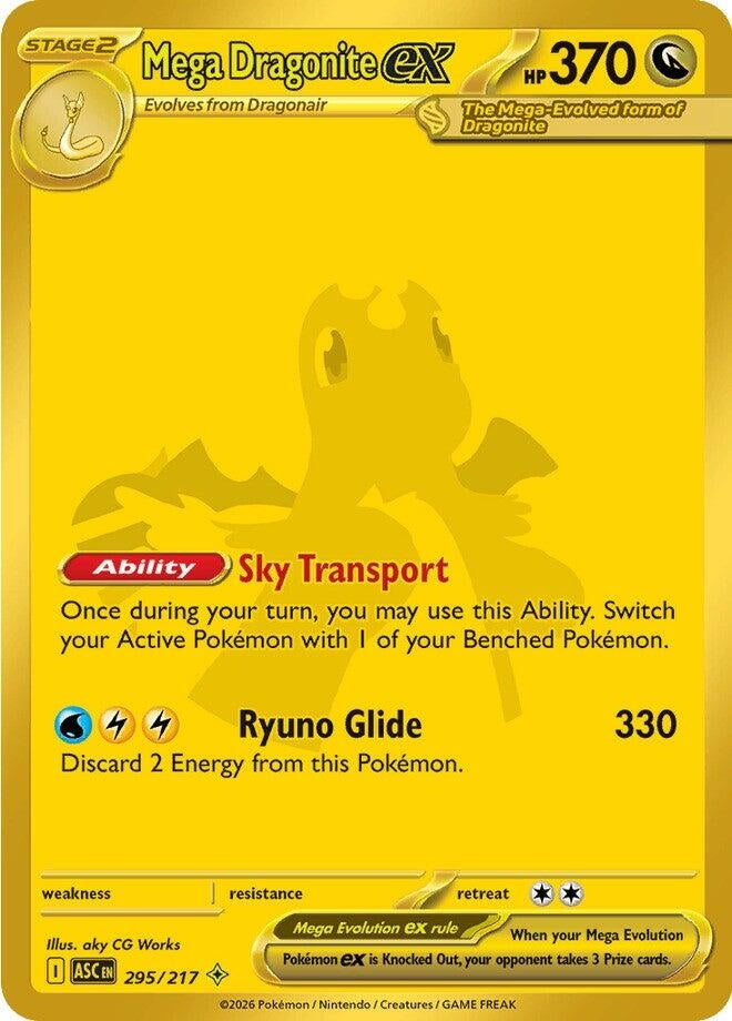 Mega Dragonite ex (295/217) (Holofoil) (ME: Ascended Heroes)