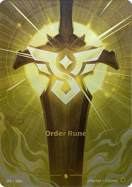 Image for Order Rune (Alternate Art) (R06a) (Foil) (Spiritforged) - Riftbound: League of Legends Trading Card Game