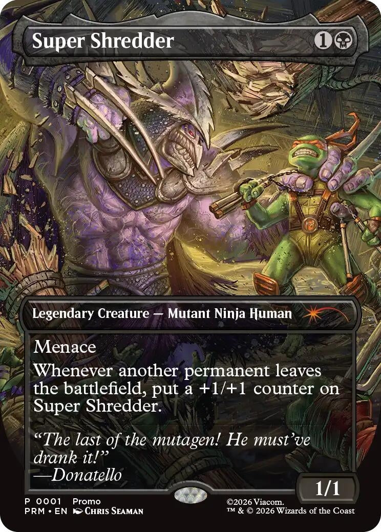 Image for Super Shredder (Borderless) (1) (Foil) (Unique and Miscellaneous Promos) (UMP) - Magic: The Gathering